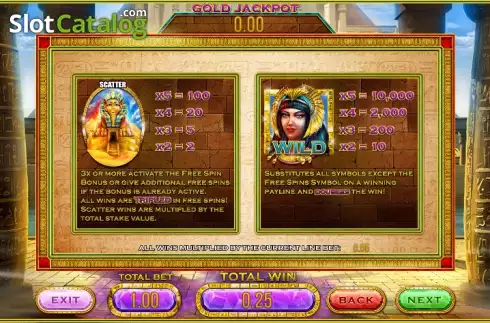 Скрин5. Cleopatra's Gold (Leander Games) слот