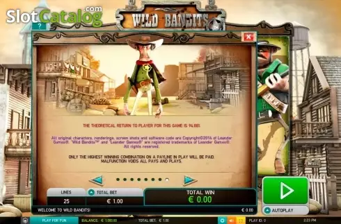 Скрин9. Wild Bandits (Leander) слот