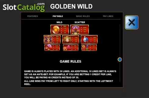 Скрин7. Golden Wild (Leander Games) слот