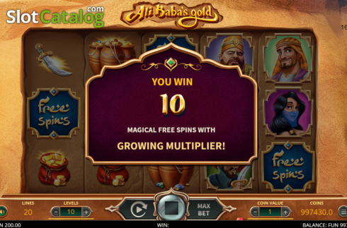 Скрин5. Ali Baba's Gold слот