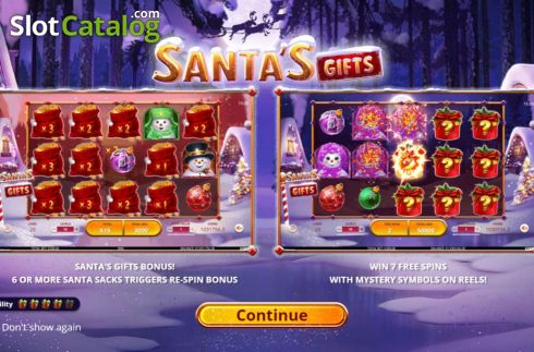 Скрин2. Santa’s Gifts (Leap) слот