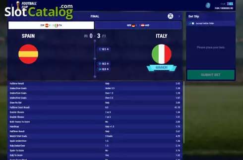 Скрин3. Virtual Football Cup слот