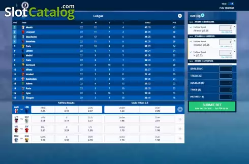 Скрин4. Virtual Football League слот