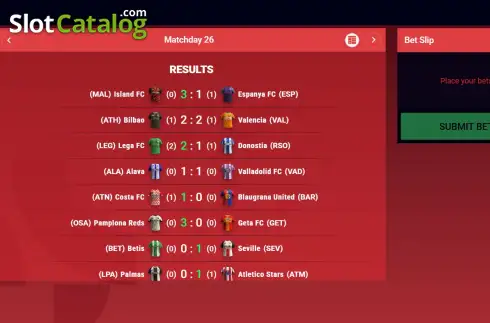Скрин3. Virtual Spanish League слот