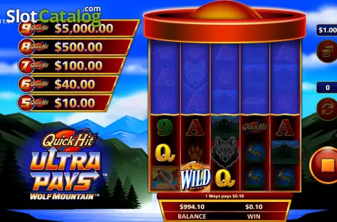 Скрин3. Quick Hit Ultra Pays Wolf Mountain слот