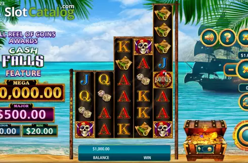 Скрин2. Cash Falls Pirate’s Trove слот