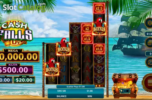 Скрин6. Cash Falls Pirate’s Trove слот