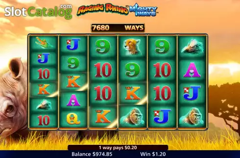 Скрин3. Raging Rhino Mighty Ways слот