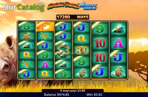 Скрин5. Raging Rhino Mighty Ways слот