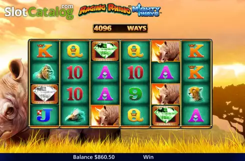 Скрин7. Raging Rhino Mighty Ways слот