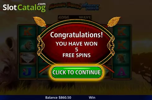 Скрин8. Raging Rhino Mighty Ways слот
