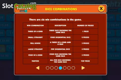 Скрин9. Yahtzee Instant Tap слот