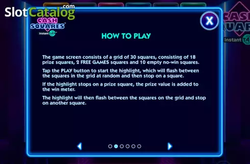 Скрин6. Cash Squares Instant Tap слот