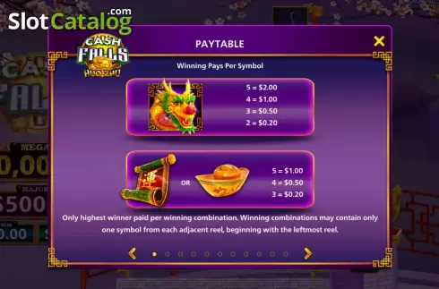 Скрин5. Cash Falls Huo Zhu слот