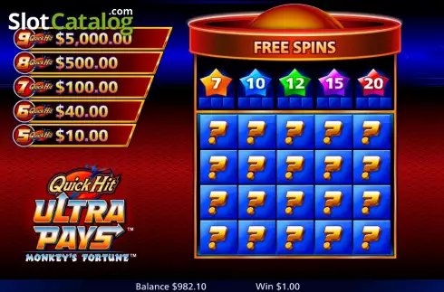 Скрин7. Quick Hit Ultra Pays Monkey's Fortune слот