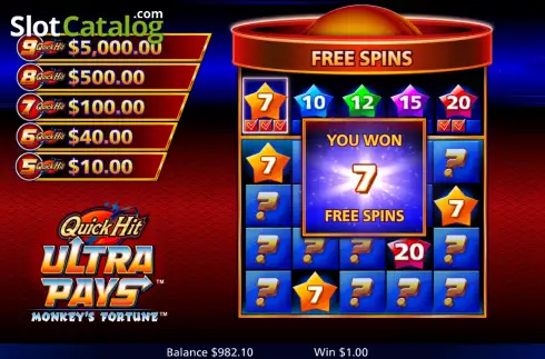 Скрин8. Quick Hit Ultra Pays Monkey's Fortune слот