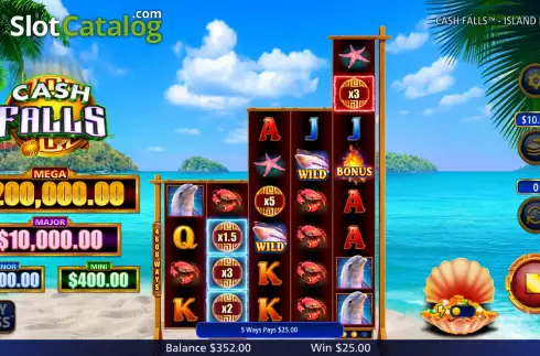 Скрин5. Cash Falls Island Bounty слот