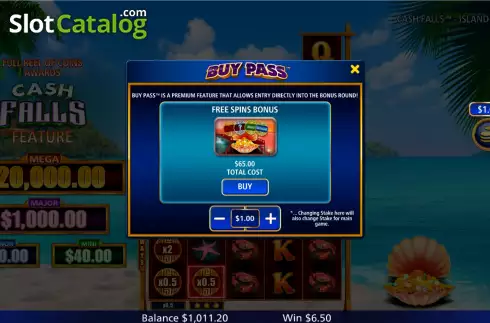 Скрин7. Cash Falls Island Bounty слот