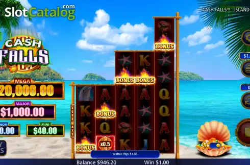 Скрин8. Cash Falls Island Bounty слот
