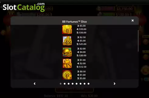 Скрин5. 88 Fortunes Dice слот