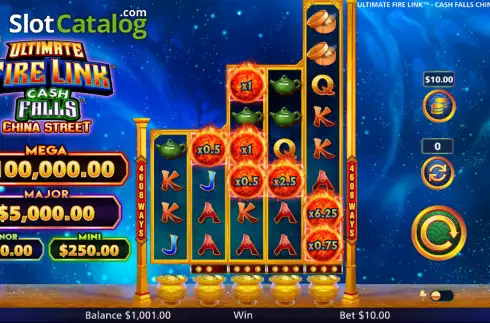 Скрин2. Ultimate Fire Link Cash Falls China Street слот