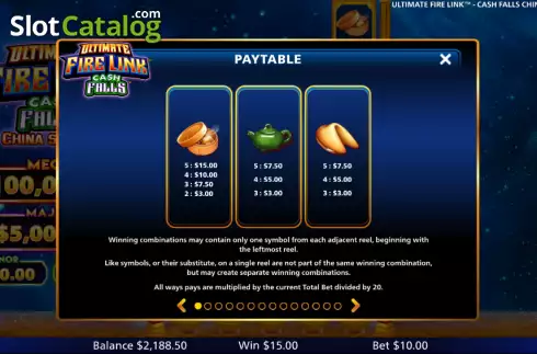 Скрин6. Ultimate Fire Link Cash Falls China Street слот