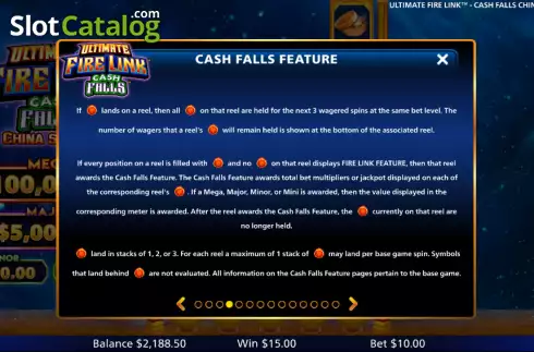 Скрин9. Ultimate Fire Link Cash Falls China Street слот