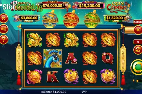 Скрин2. Perfect Peacock Coin Combo слот