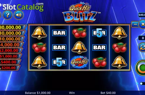 Скрин2. Quick Hit Blitz Blue слот