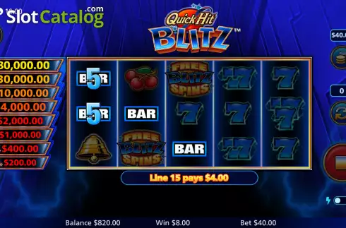 Скрин3. Quick Hit Blitz Blue слот