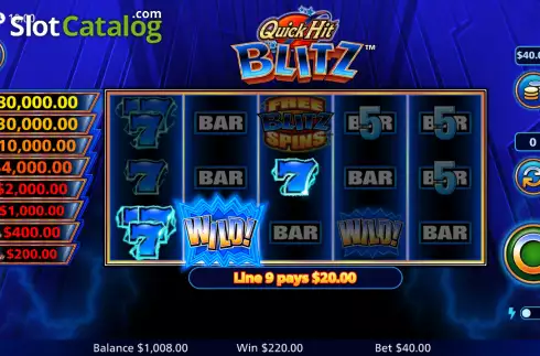 Скрин4. Quick Hit Blitz Blue слот