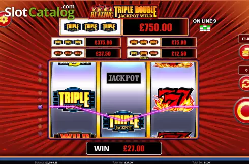 Скрин4. Blazing 777 Triple Double Jackpot Wild слот