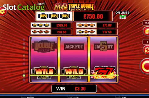 Скрин6. Blazing 777 Triple Double Jackpot Wild слот
