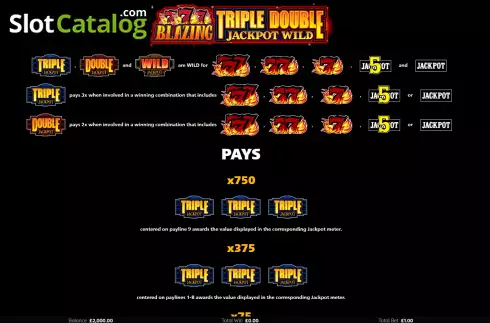 Скрин9. Blazing 777 Triple Double Jackpot Wild слот