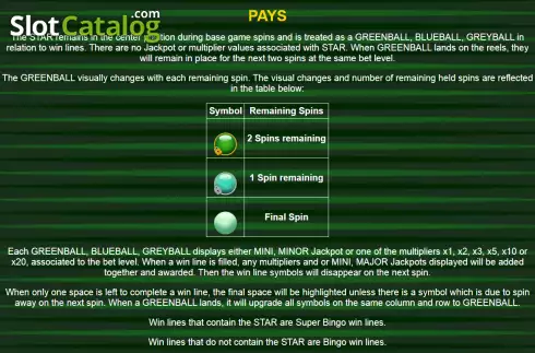 Скрин5. The Green Machine Bingo слот
