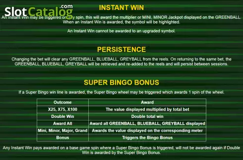 Скрин6. The Green Machine Bingo слот