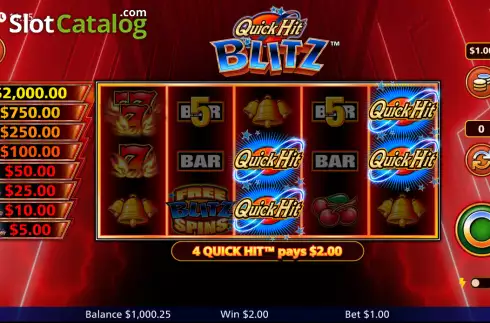 Скрин4. Quick Hit Blitz Red слот
