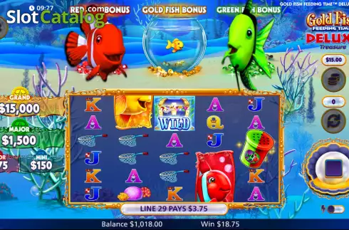 Скрин4. Gold Fish Feeding Time Deluxe Treasure слот
