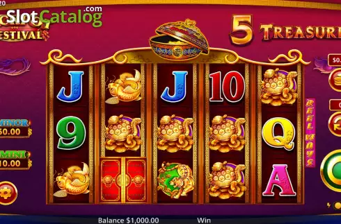 Скрин2. 5 Treasures Jackpot Festival слот