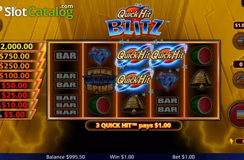 Скрин3. Quick Hit Blitz Gold слот