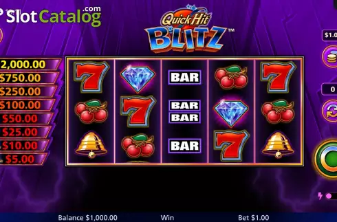 Скрин2. Quick Hit Blitz Purple слот