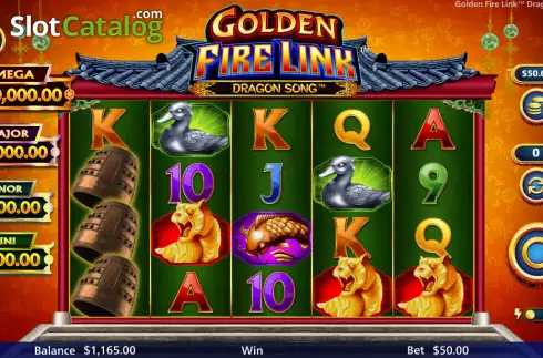 Скрин2. Golden Fire Link Dragon Song слот
