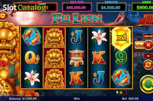 Скрин2. Jewel of the Dragon Fu Lion слот