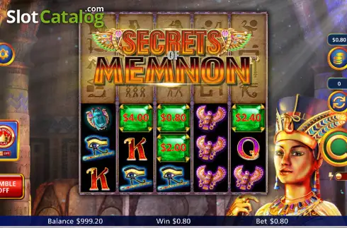 Скрин3. Secrets of Memnon слот