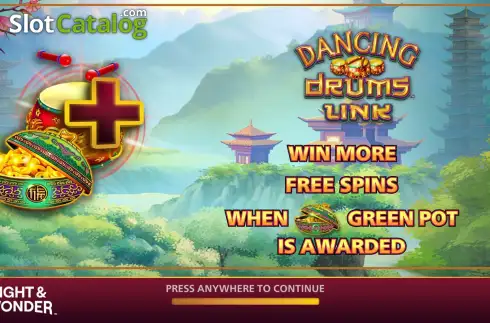 Скрин2. Dancing Drums Link слот