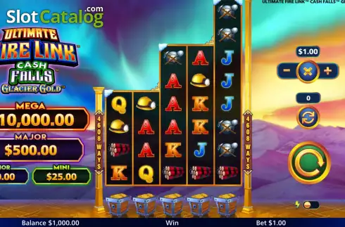 Скрин2. Ultimate Fire Link Cash Falls Glacier Gold слот