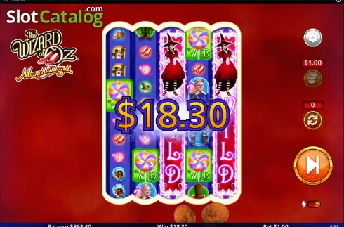 Скрин3. The Wizard of Oz Munchkinland слот