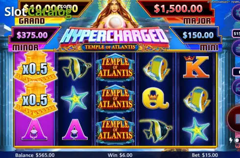 Скрин3. Hypercharged Temple of Atlantis слот
