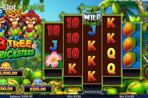 Скрин2. Three Tree Tricksters Treasure Torrent слот