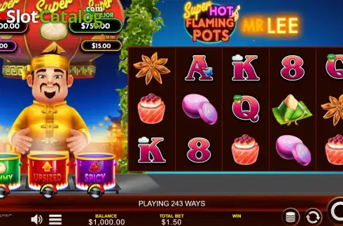 Скрин2. Super Hot Flaming Pots Mr Lee слот